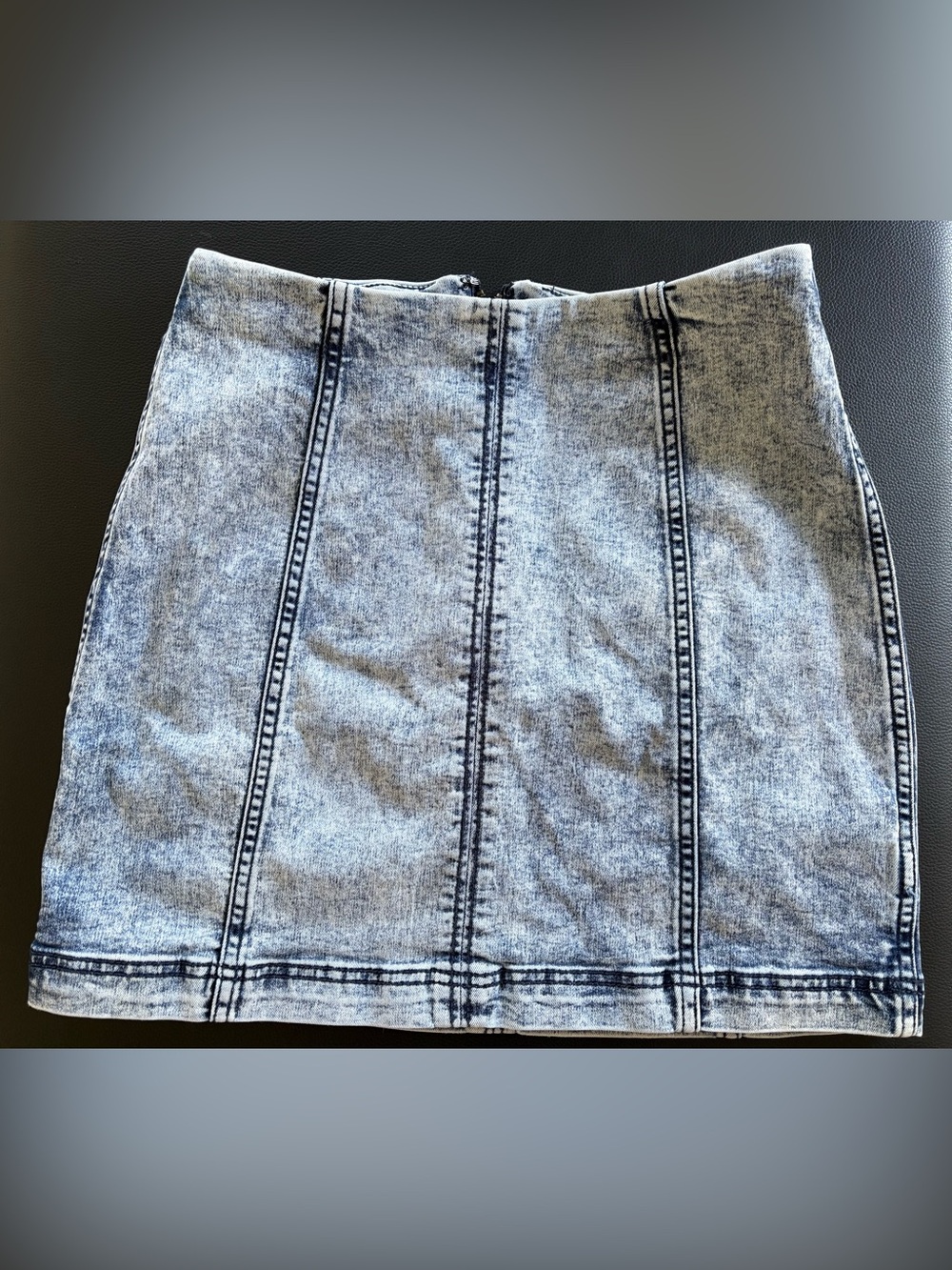 Size 8 Free People Acid Wash Denim Mini Skirt